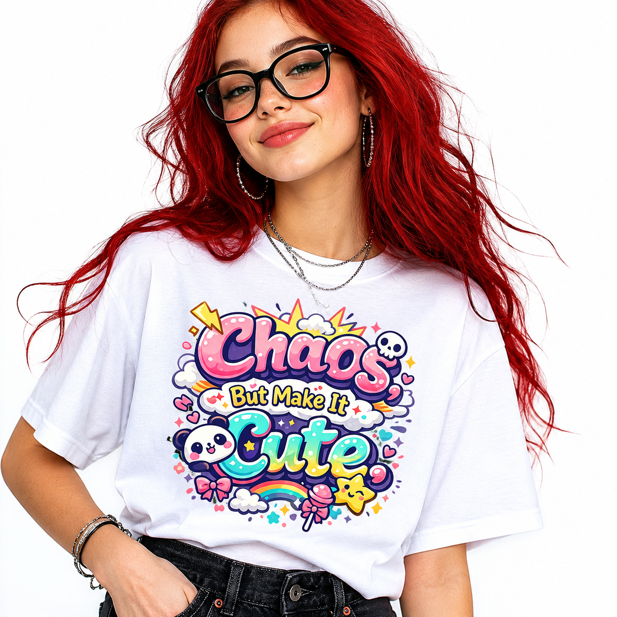Chaos but make it cute T Shirt
